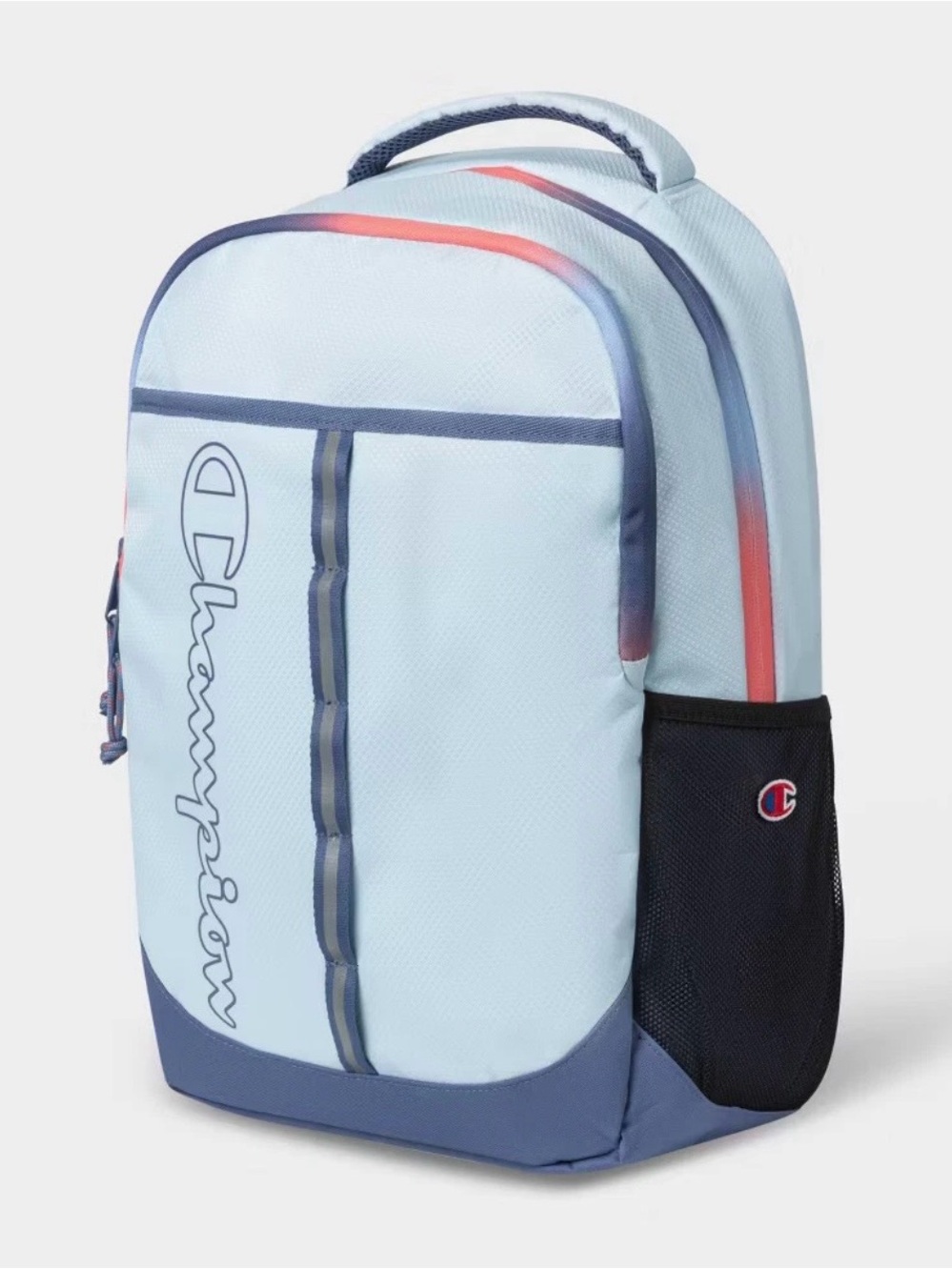 Champion Light Blue and Navy Gradient Accent Backpack